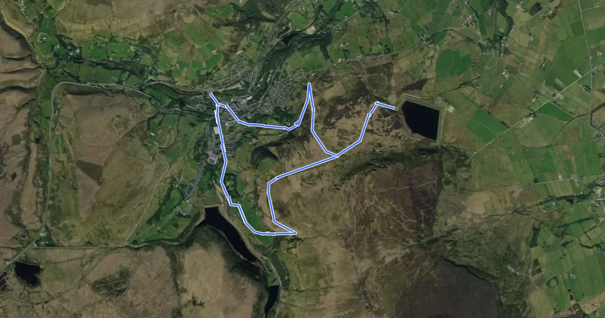 Маршрут Marsden Deer Hill Walk, Marsden Moor на спутниковом снимке