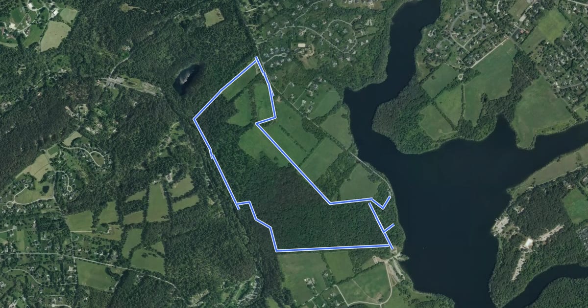 Маршрут Marsh Creek - Blue Trail на спутниковом снимке