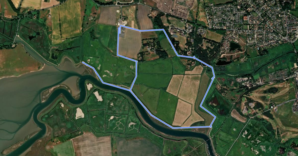 Маршрут Marsh Meander на спутниковом снимке