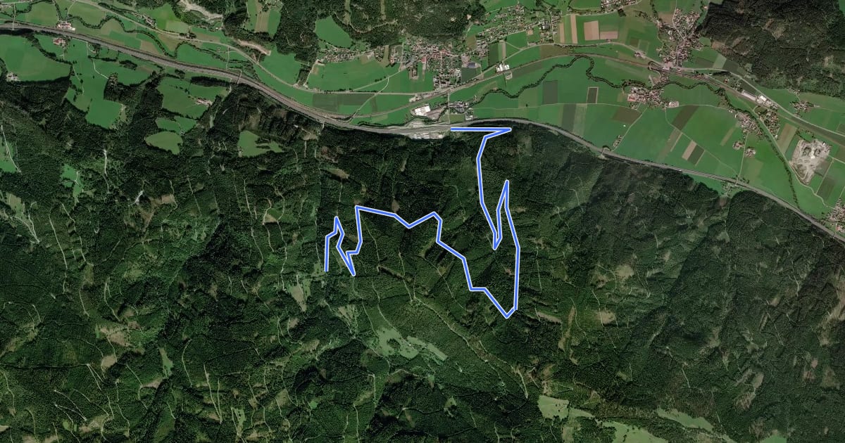 Маршрут Marterlweg Kammern Rundgang 1 (Grün) на спутниковом снимке