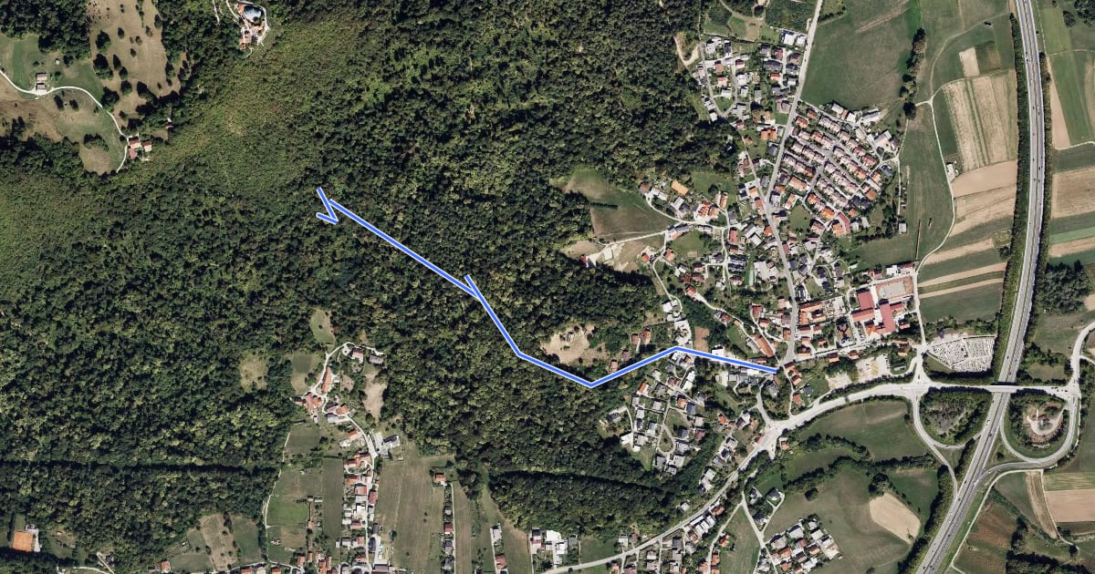 Маршрут Šmartinska pot на спутниковом снимке