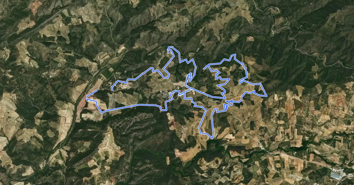 Маршрут Marxa BTT de Bellmunt del Priorat на спутниковом снимке