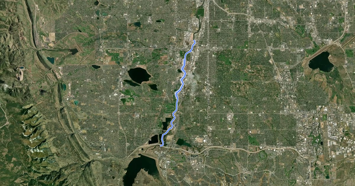 Маршрут Mary Carter Greenway Trail на спутниковом снимке