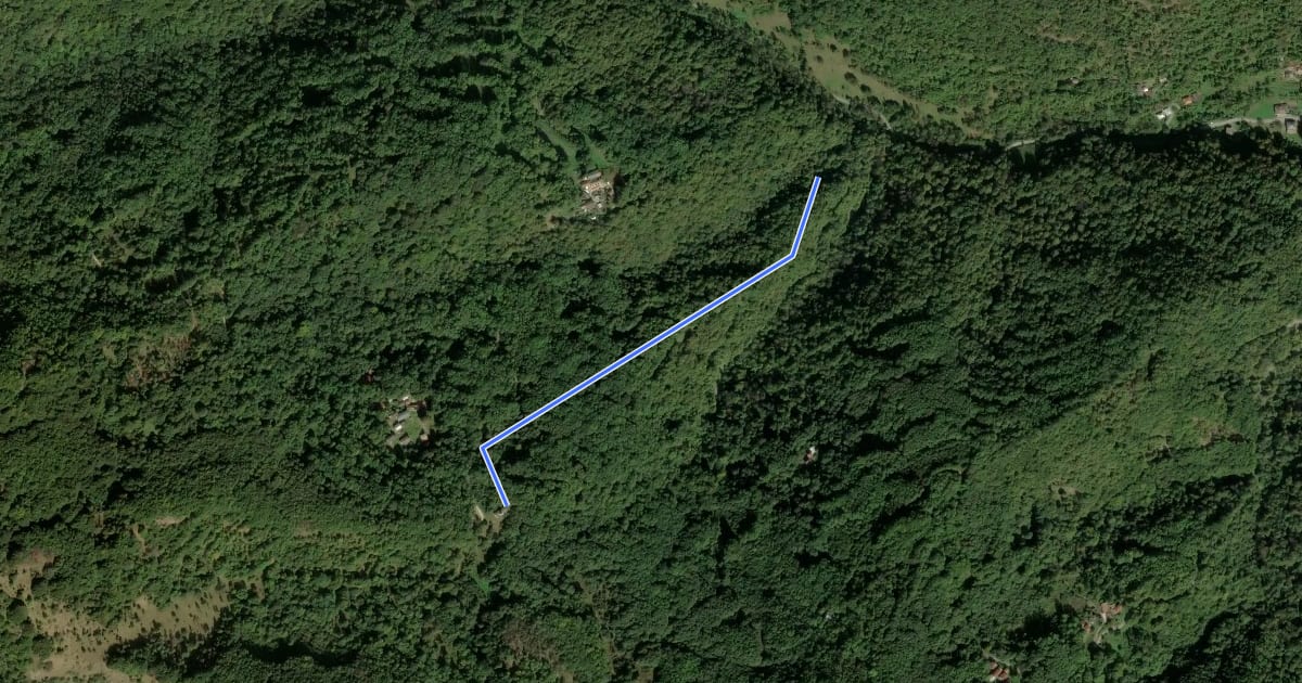 Маршрут Masca Trail на спутниковом снимке