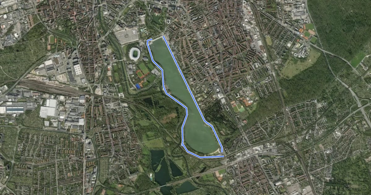 Маршрут Maschsee на спутниковом снимке