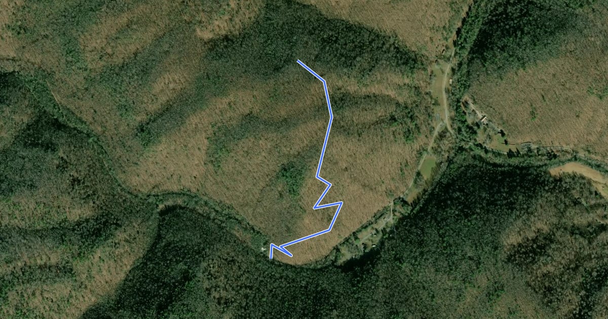 Маршрут Mash Fork Falls Trail на спутниковом снимке