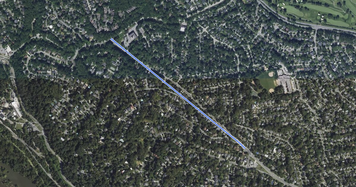 Маршрут Massachusetts Avenue на спутниковом снимке
