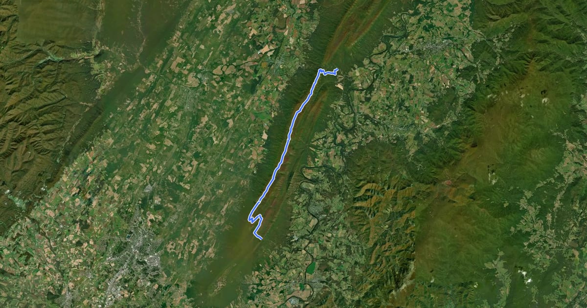 Маршрут Massanutten South Trail на спутниковом снимке