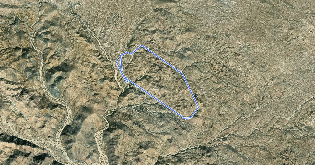 Маршрут Mastodon Mine Loop Trail на спутниковом снимке
