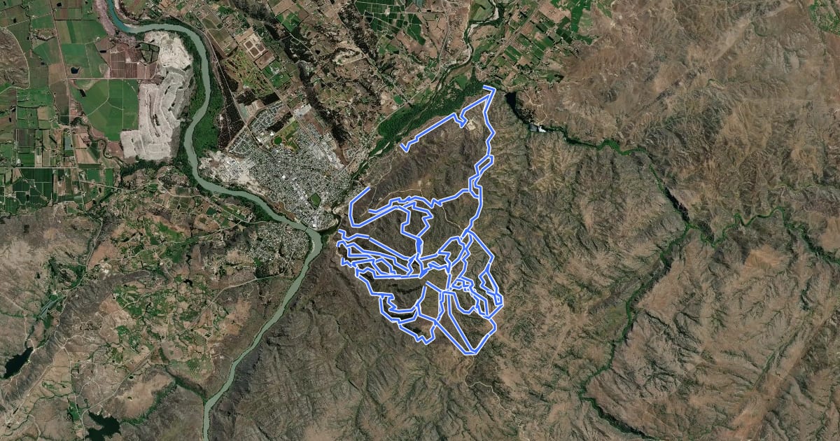 Маршрут Matangi Station MTB Park на спутниковом снимке
