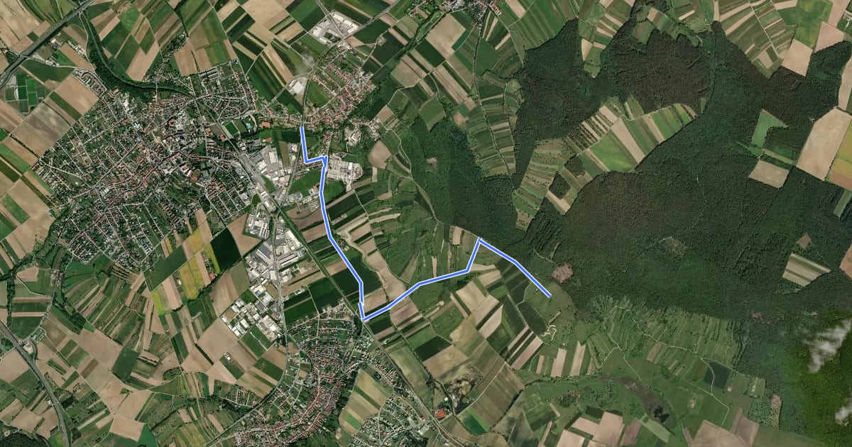 Маршрут Mattersburg - Marz - Kogel (Nordic Walking) на спутниковом снимке