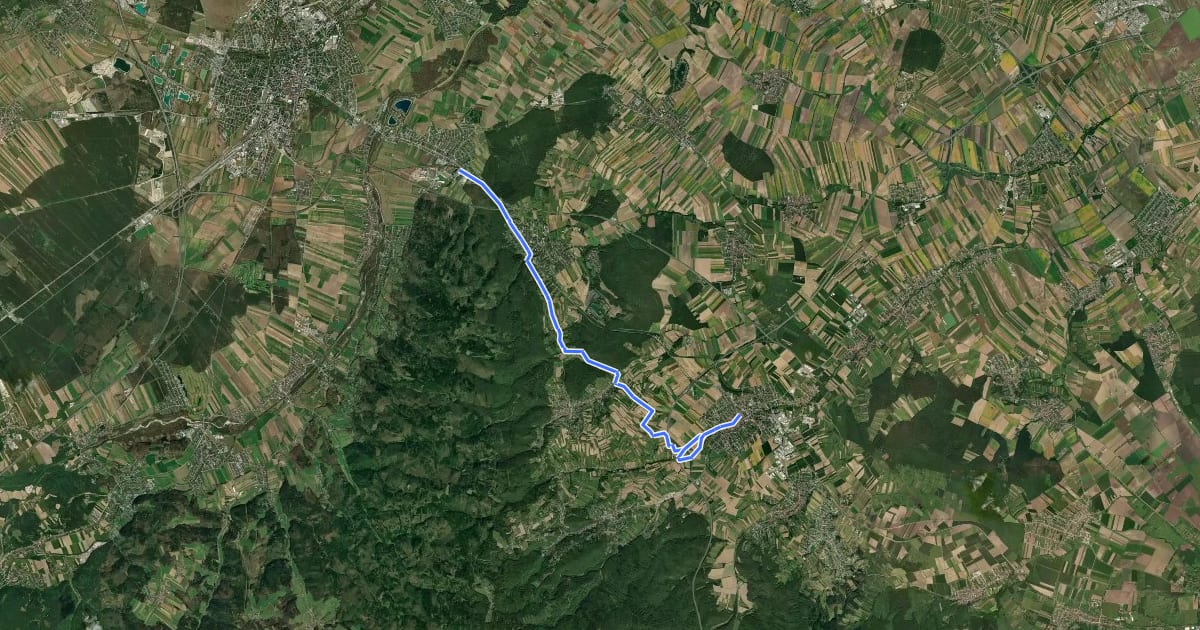 Маршрут Mattersburg - Mattersburger Hütte der NF Mattersburg - Wiesen - Bad Sauerbrunn - Neudörfl на спутниковом снимке