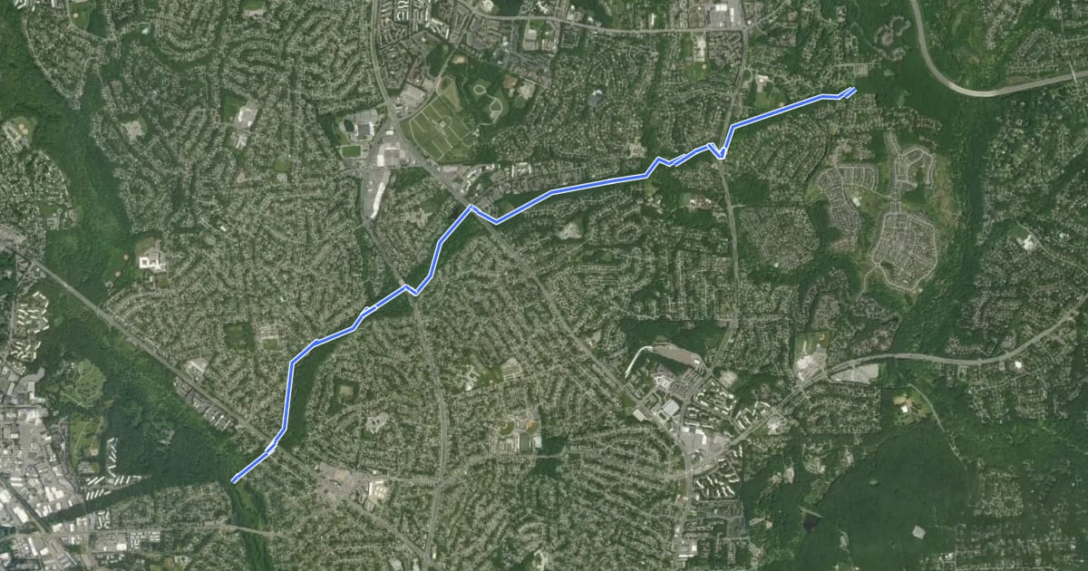 Маршрут Matthew Henson Trail на спутниковом снимке