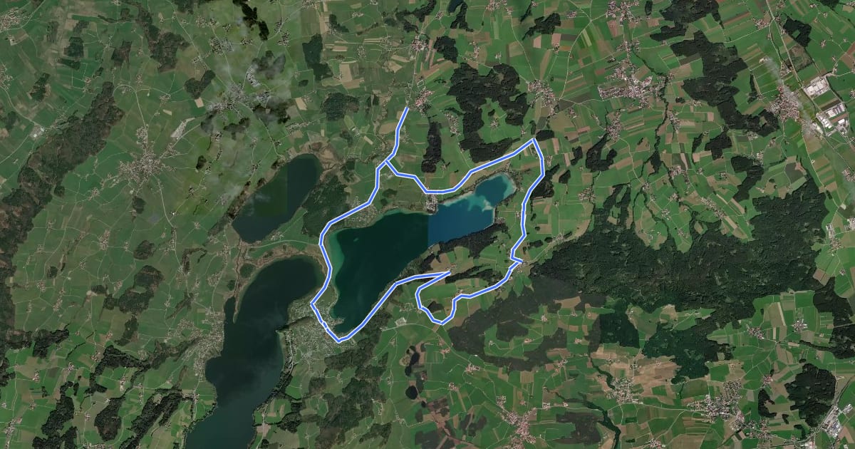 Маршрут Mattsee Rundradweg на спутниковом снимке