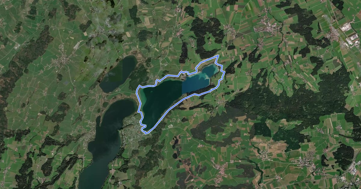 Маршрут Mattsee Rundwanderweg на спутниковом снимке