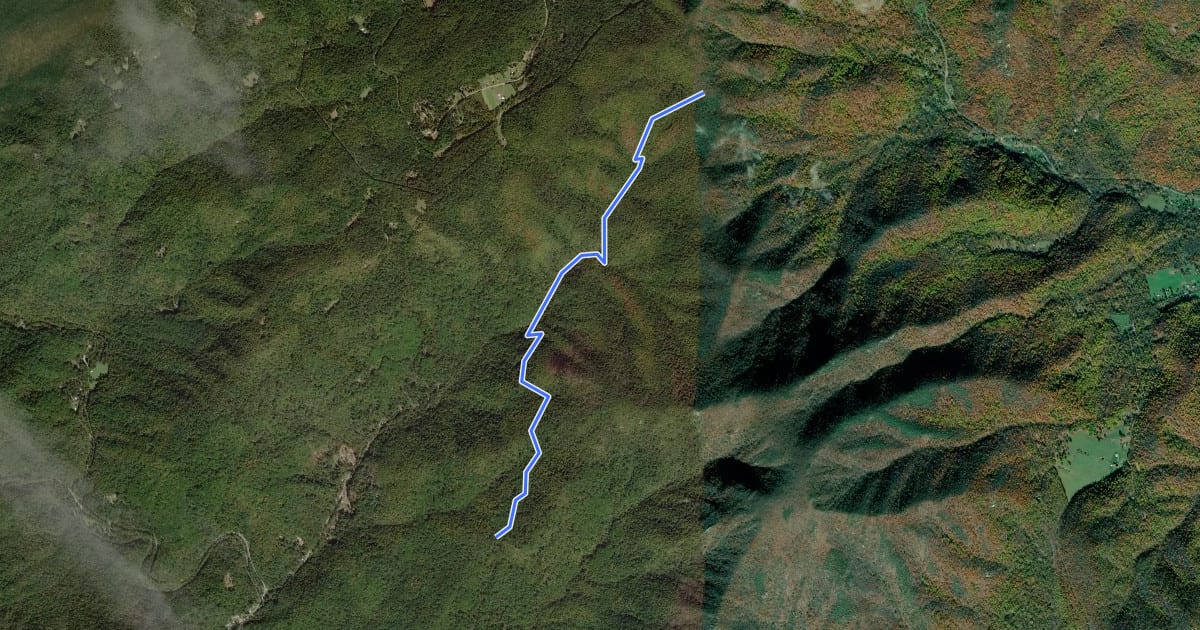 Маршрут Mau-Har Trail на спутниковом снимке