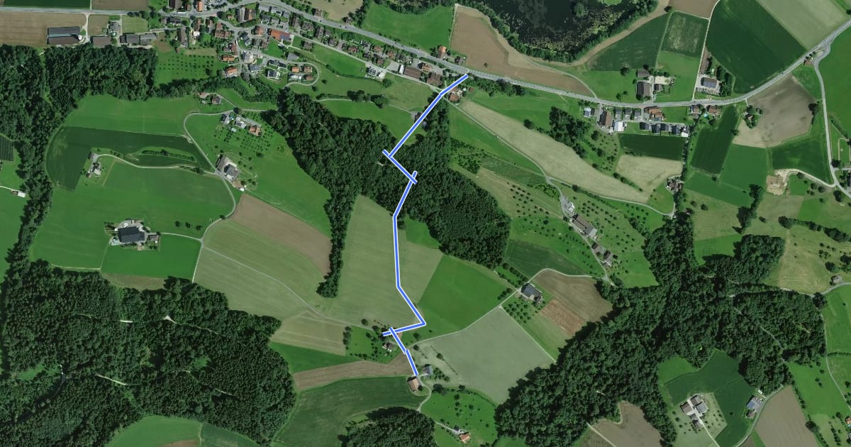 Маршрут Mauensee - Berghof на спутниковом снимке