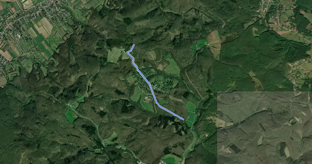 Маршрут Mauerbach Wanderweg 17 на спутниковом снимке