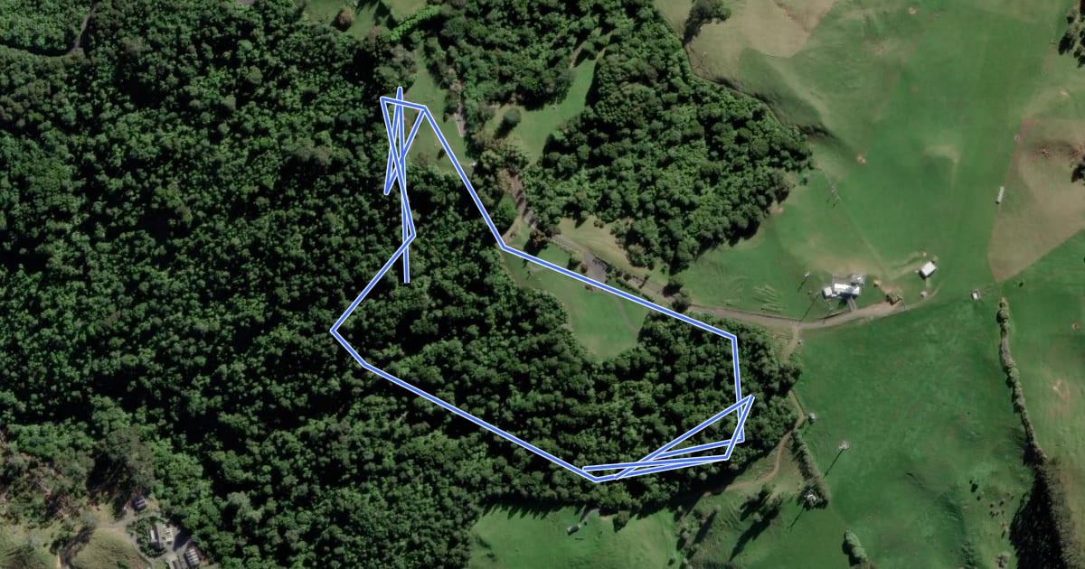 Маршрут Maungakawa Scenic Reserve Loop Track на спутниковом снимке
