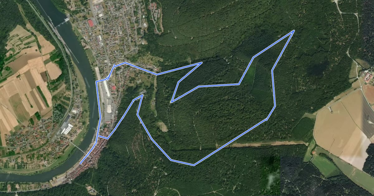 Маршрут Mautersbrunnen-Weg на спутниковом снимке