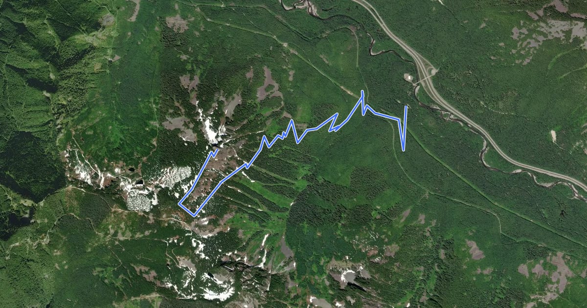 Маршрут McClellan Butte Trail на спутниковом снимке