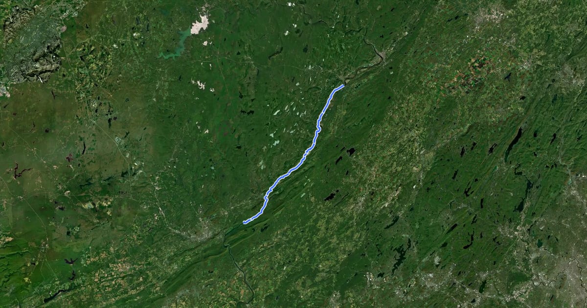 Маршрут McDade Recreational Trail на спутниковом снимке