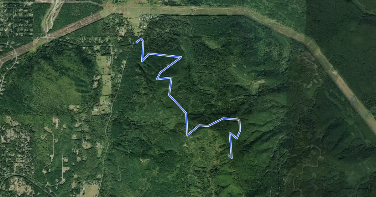 Маршрут McDonald Mountain Trail на спутниковом снимке