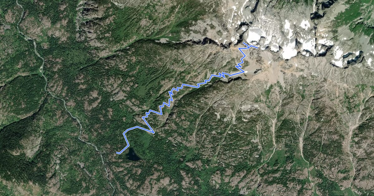 Маршрут McGregor Mountain Trail на спутниковом снимке