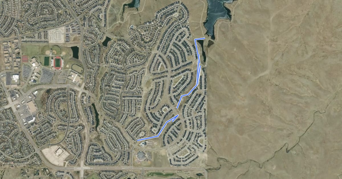 Маршрут Meade Gulch Trail на спутниковом снимке