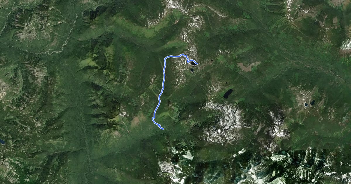 Маршрут Meadow Creek Trail на спутниковом снимке
