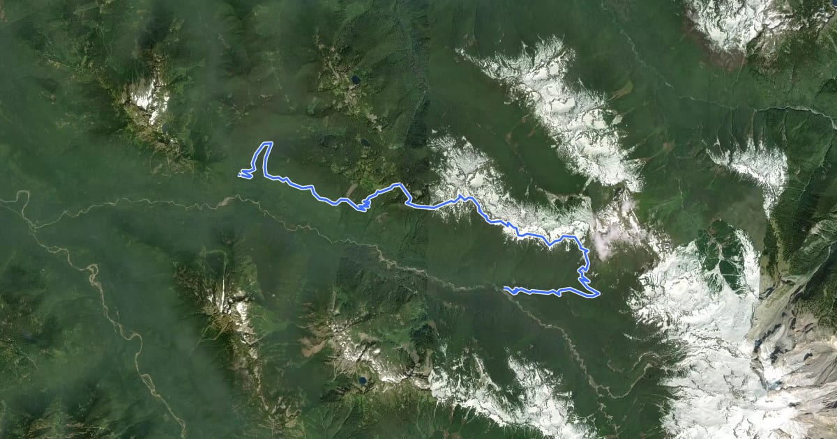 Маршрут Meadow Mountain Trail на спутниковом снимке