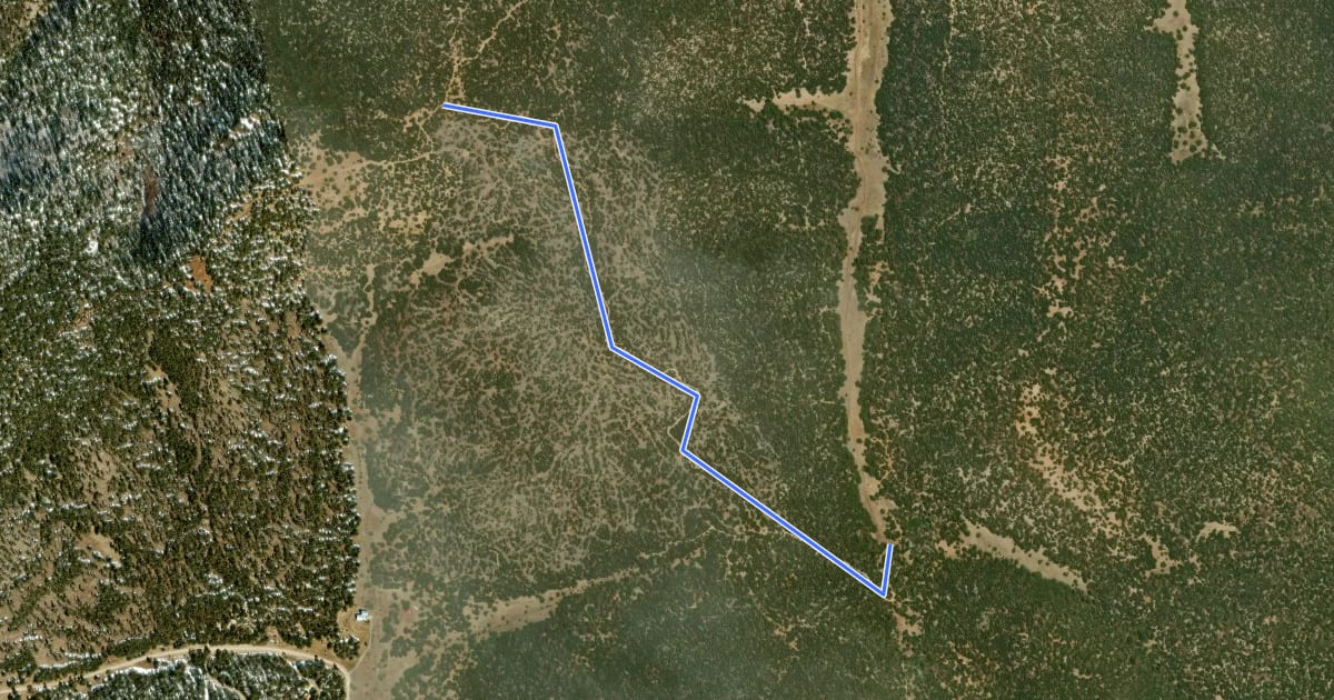 Маршрут Meadow Ridge Trail на спутниковом снимке