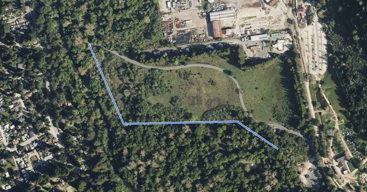 Маршрут Meadow Trail на спутниковом снимке