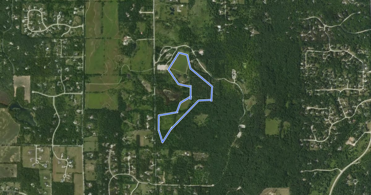 Маршрут Meadow Trail на спутниковом снимке