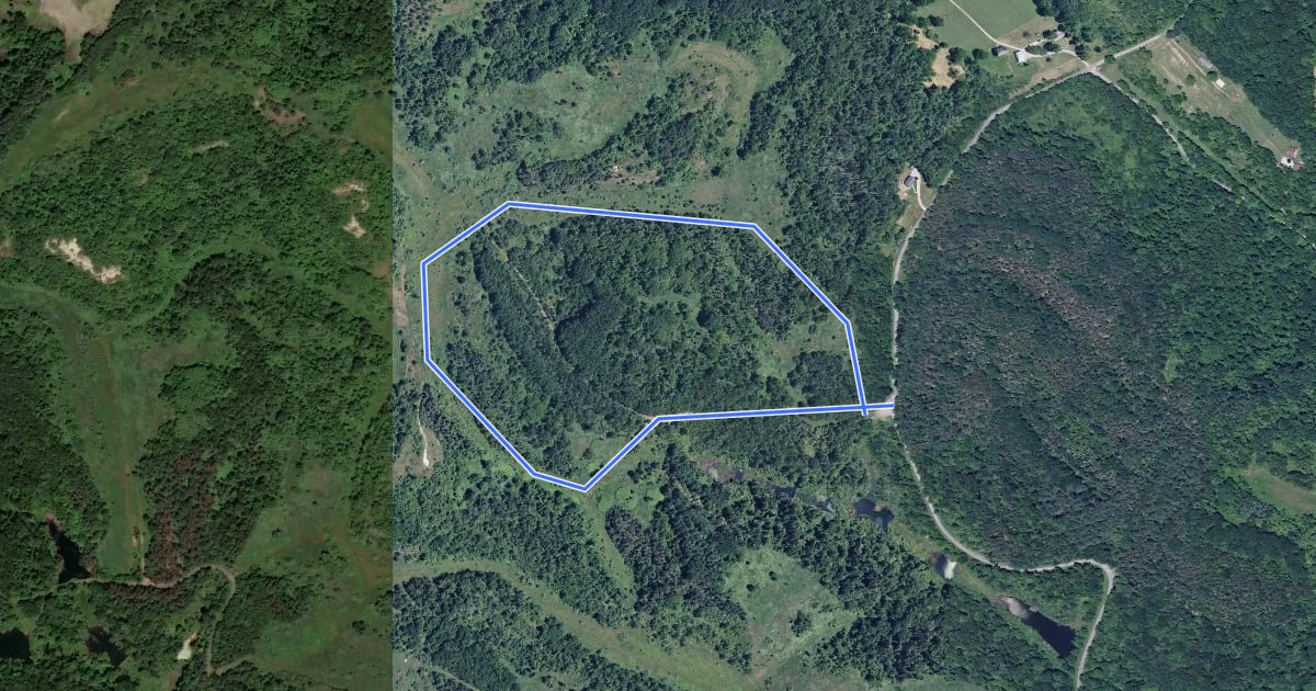 Маршрут Meadow Trail на спутниковом снимке