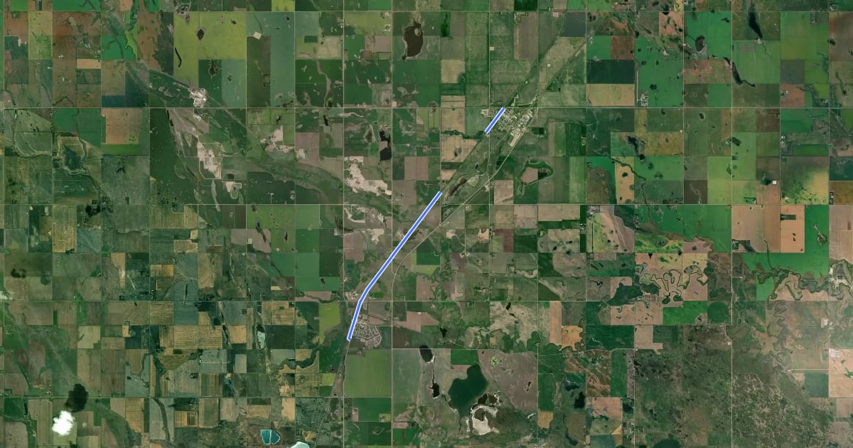 Маршрут Meadowlark Trail на спутниковом снимке