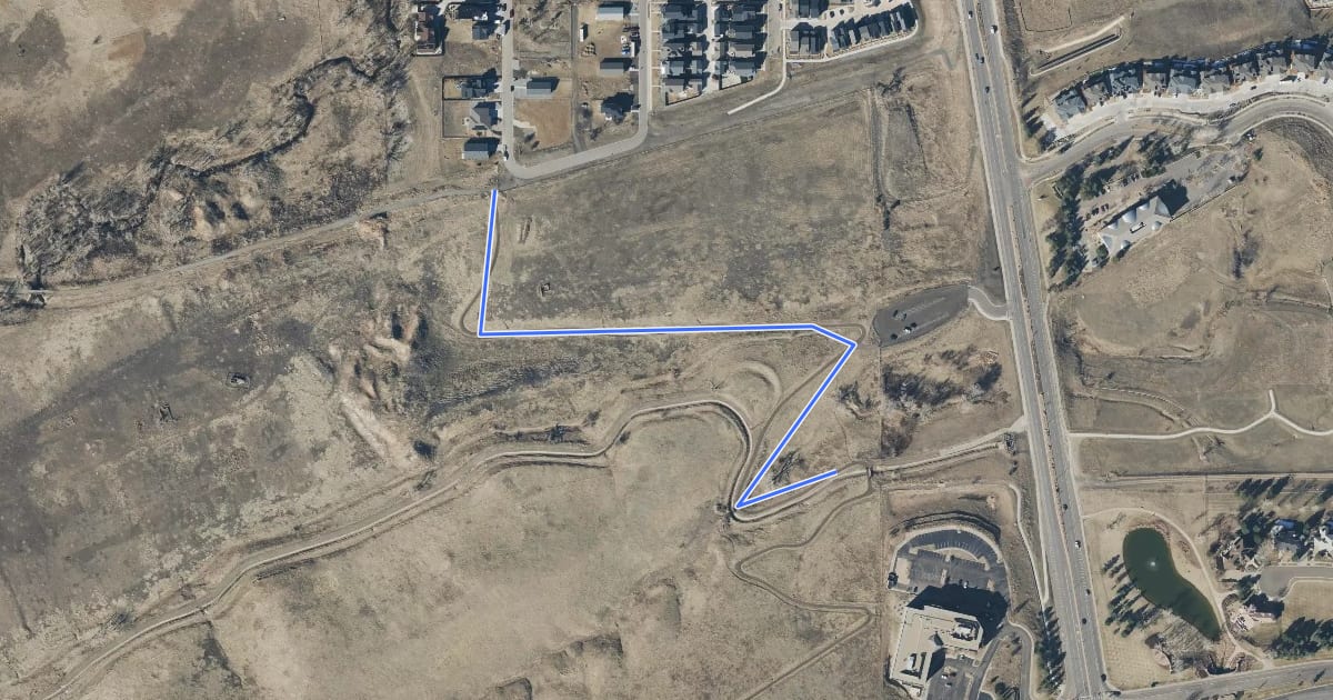 Маршрут Meadowlark Trail на спутниковом снимке