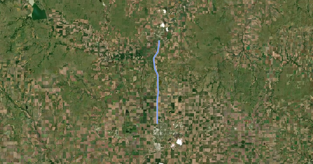 Маршрут Meadowlark Trail на спутниковом снимке