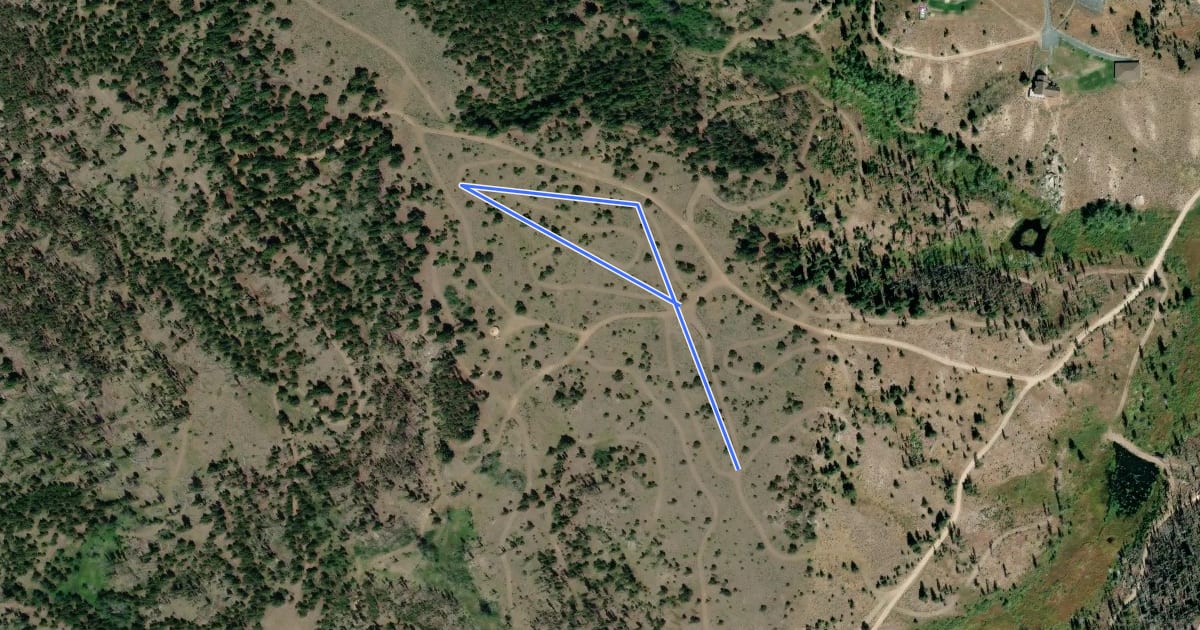 Маршрут Meandering Meadow на спутниковом снимке