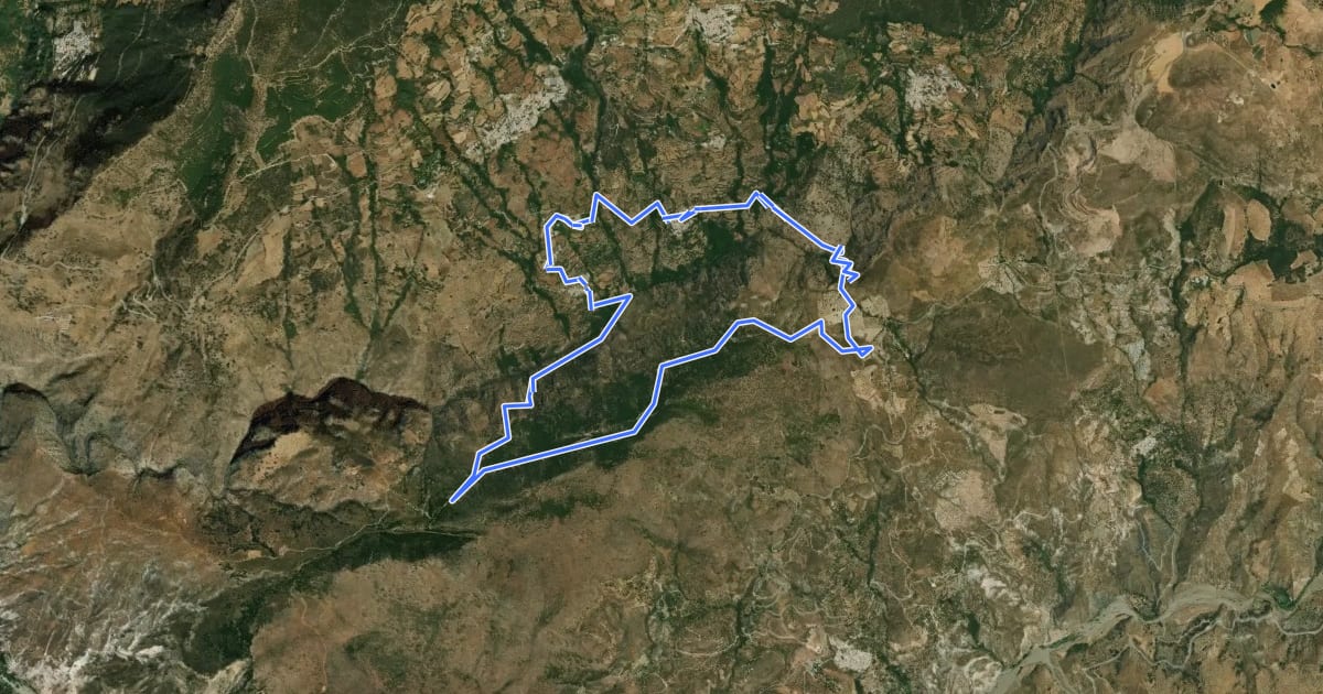 Маршрут Mecina, Escarihuela de Fondales, Cerro Corona, Escarihuela de Panjuila, Ferreirola на спутниковом снимке