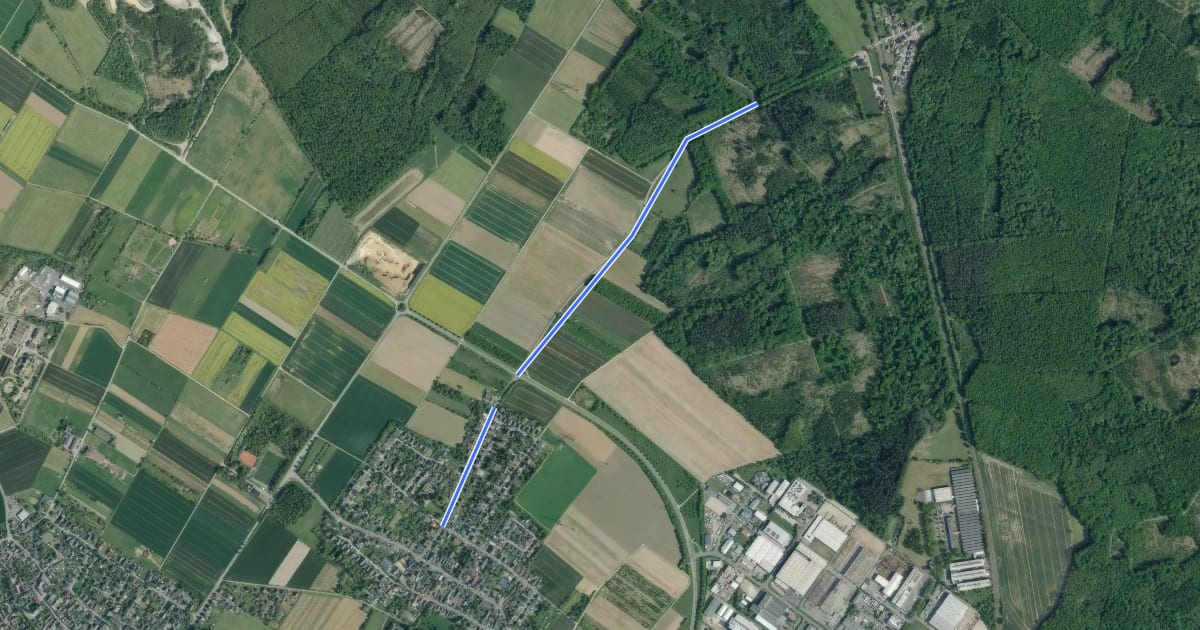 Маршрут Meckenheim Bf Kottenforst (75) - Meckenheim Lüftelberg (84) на спутниковом снимке