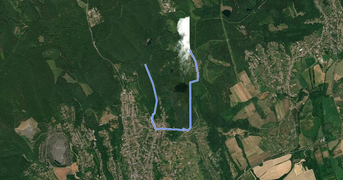 Маршрут Mecseki Szénbányász Emlékút (Csertető) на спутниковом снимке