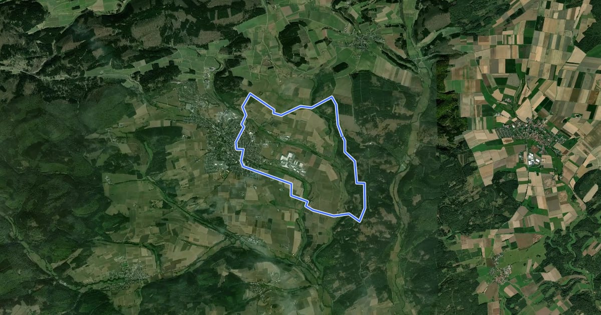Маршрут Medebach Rundweg M4 на спутниковом снимке