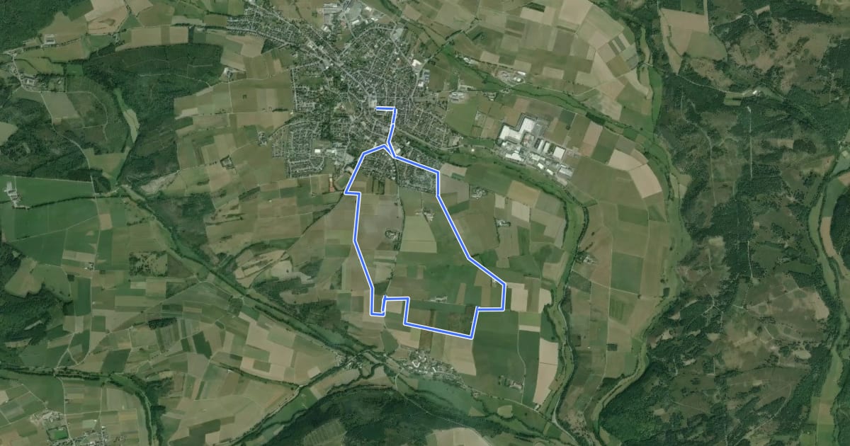 Маршрут Medebach Rundweg M5 на спутниковом снимке
