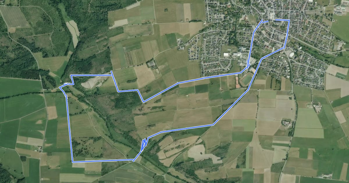 Маршрут Medebach Rundweg M6 на спутниковом снимке