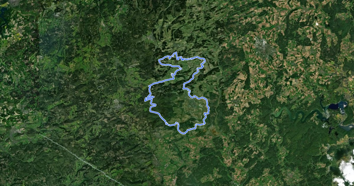 Маршрут Medebacher Bergweg на спутниковом снимке