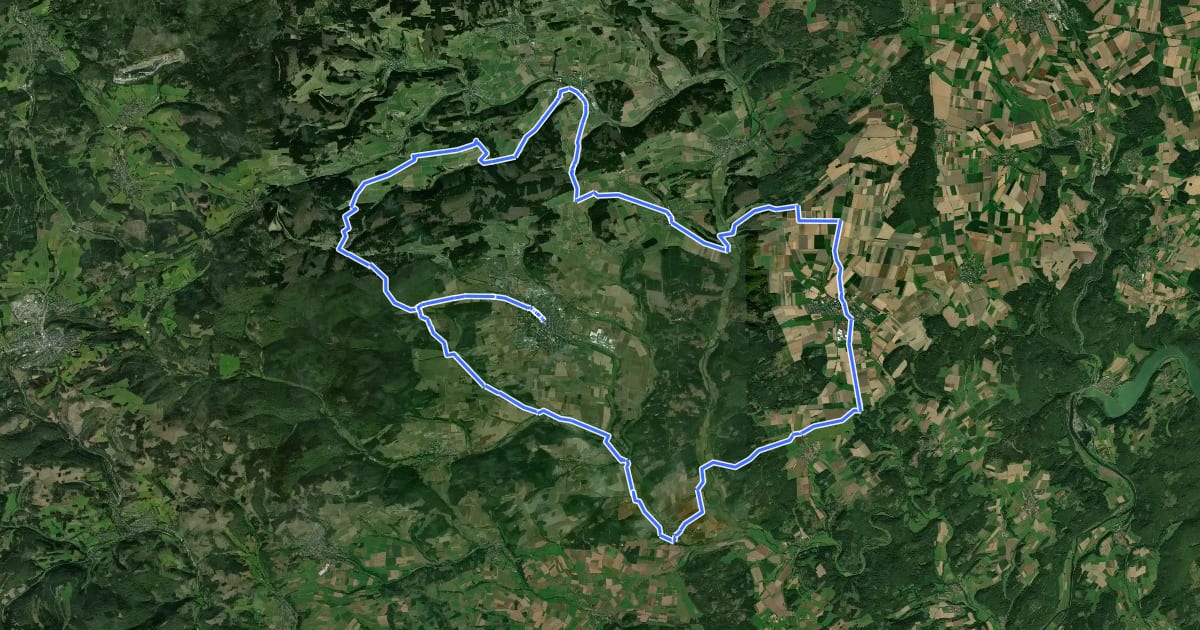 Маршрут Medebacher Tälertour на спутниковом снимке
