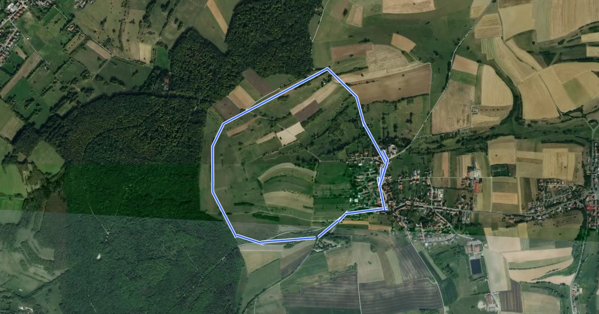 Маршрут Medelsheimer Kreuzweg на спутниковом снимке