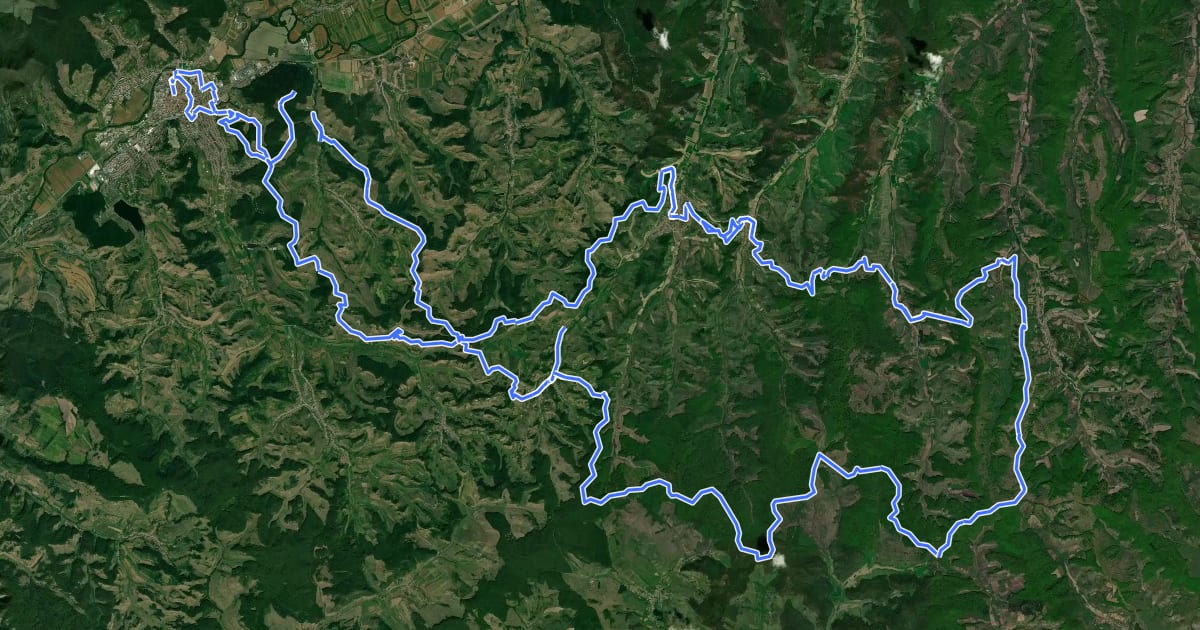 Маршрут Medias Bike Marathon 100km на спутниковом снимке