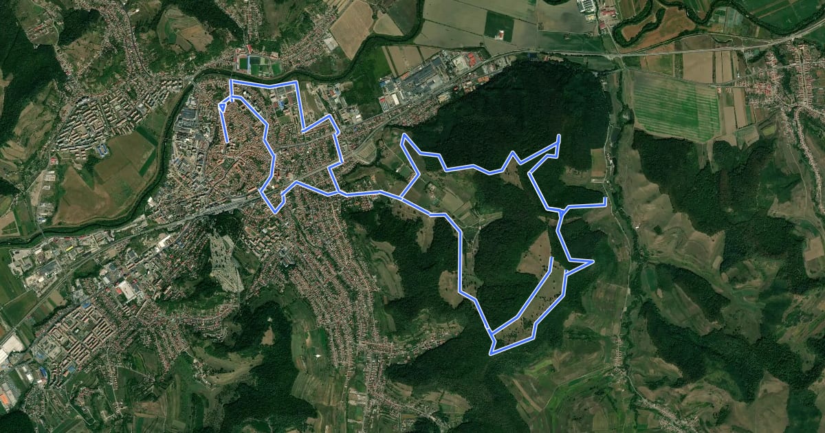 Маршрут Medias Bike Marathon 15km на спутниковом снимке